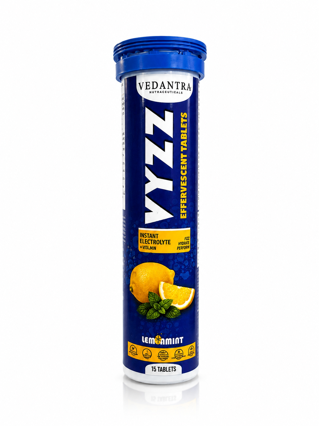 VYZZ ELECTROLYTE Effervescent Tablets – Lemon Mint Flavour | 15 Tablets